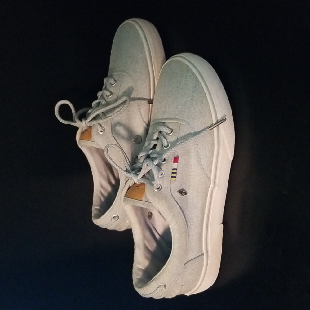 Women’s Guy Harvey Atlantic Linen Sneakers / Shoes, Pale Blue, US Size 8 EUR 39